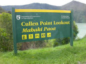 Cullen Point Lookout sign